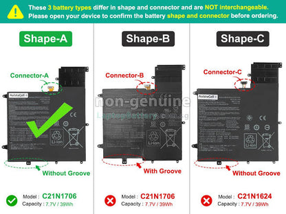 ASUS C21N1706 - C21N1706 Original Laptop Notebook Battery (1 Yr Warranty)