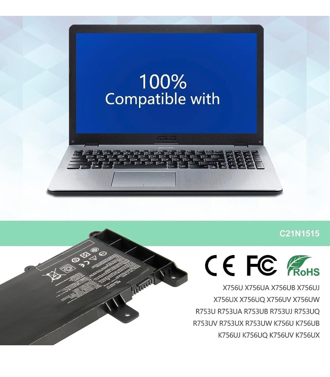 ASUS C21N1515 - C21N1515 Original Laptop Notebook Battery (1 Yr Warranty)