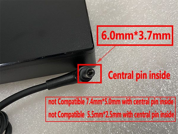 ASUS Laptop Charger 180W 20V 9A Original Adapter (6.0 mm x 3.7 mm) (1 Yr Warranty) (Power Cord Included)  Model : ADP-180TB H