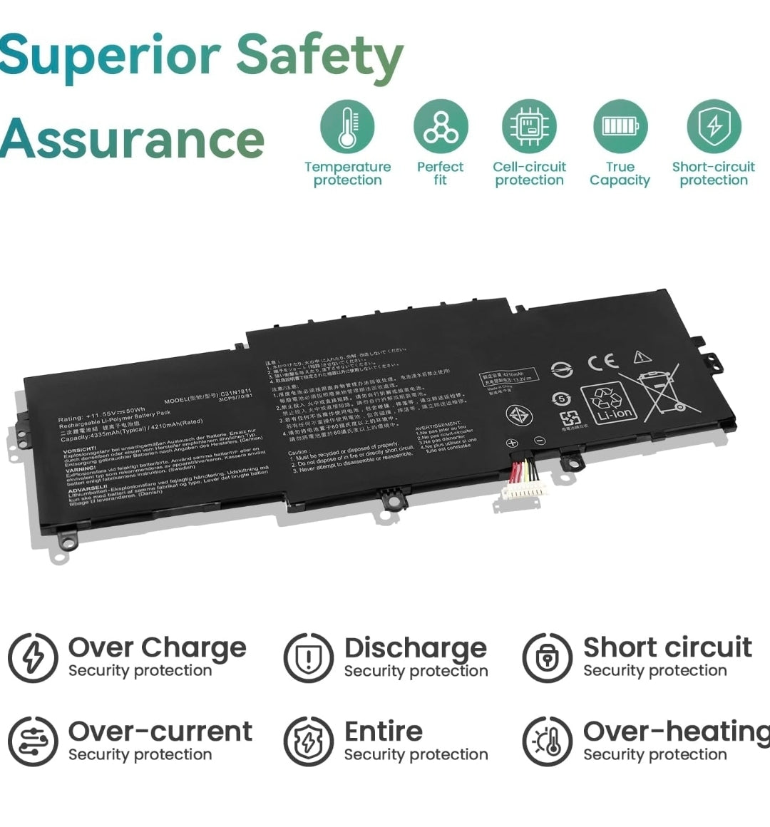 ASUS C31N1811 - C31N1811 Original Laptop Notebook Battery (1 Yr Warranty)