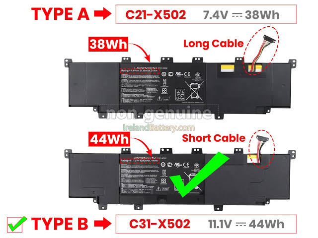 ASUS C31-X502 - C31-X502 Original Laptop Notebook Battery (1 Yr Warranty)