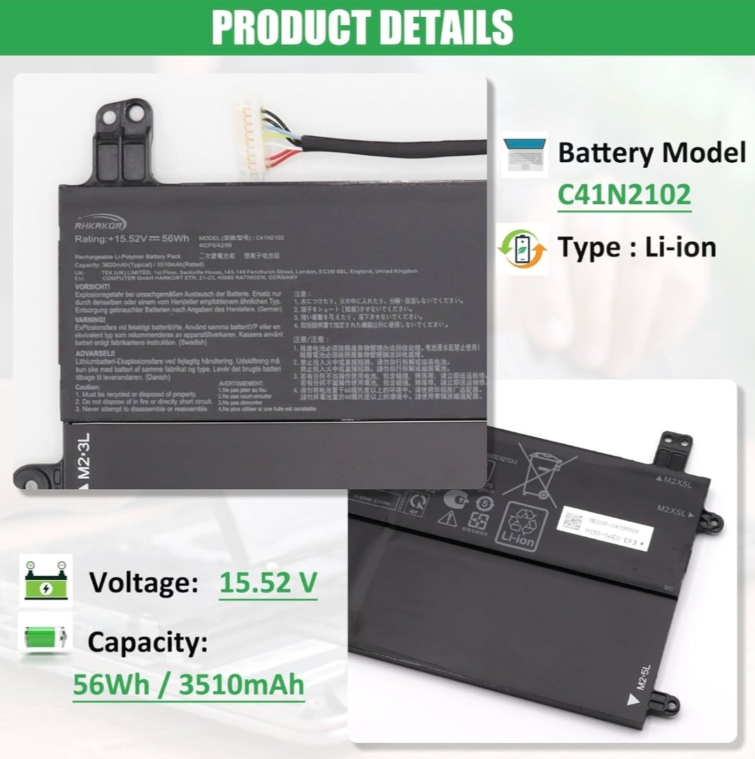 ASUS NR2201ZE - C41N2102 Original Laptop Notebook Battery (1 Yr Warranty)