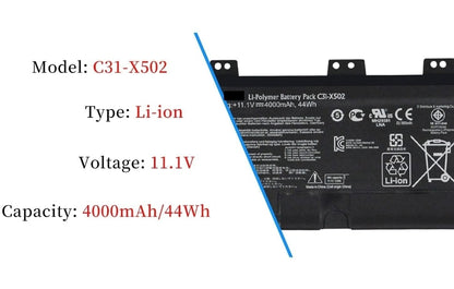 ASUS C31-X502 - C31-X502 Original Laptop Notebook Battery (1 Yr Warranty)