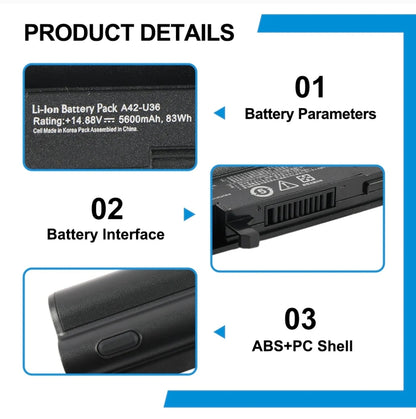 ASUS A42-U36 - A42-U36 Original Laptop Notebook Battery (1 Yr Warranty)