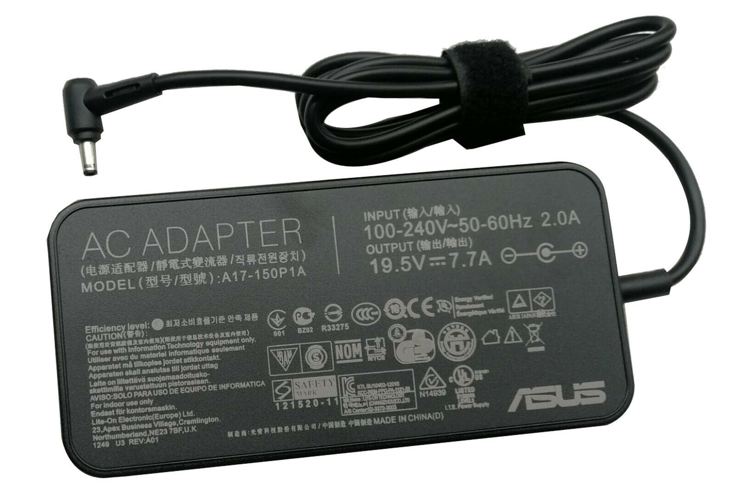 ASUS Laptop Charger 150W 19.5V 7.7A Original Adapter (5.5 mm x 2.5 mm) (1 Yr Warranty) (Power Cord Included)
