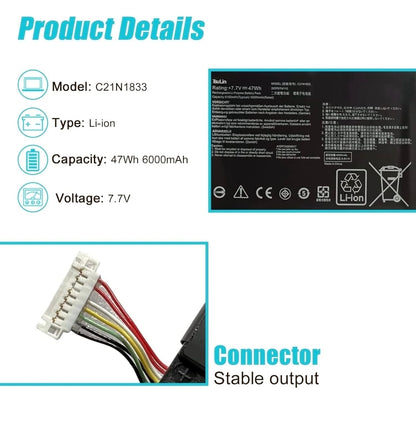 ASUS C21N1833 - C21N1833 Original Laptop Notebook Battery (1 Yr Warranty)