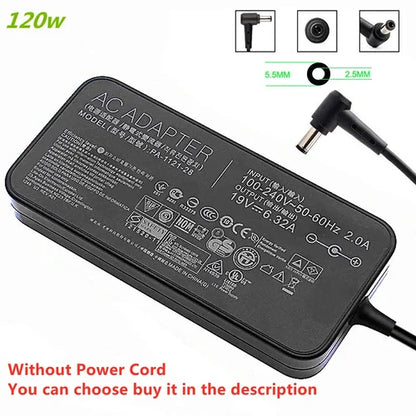 ASUS Laptop Charger 120W 19V 6.32A Original Adapter (5.5 mm x 2.5 mm) (1 Yr Warranty) (Power Cord Included) Model No : PA-1121-28