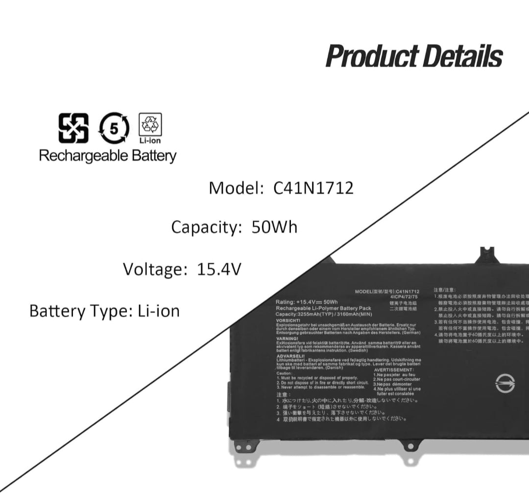 ASUS Zephyrus GX501 - C41N1712 Original Laptop Notebook Battery (1 Yr Warranty)