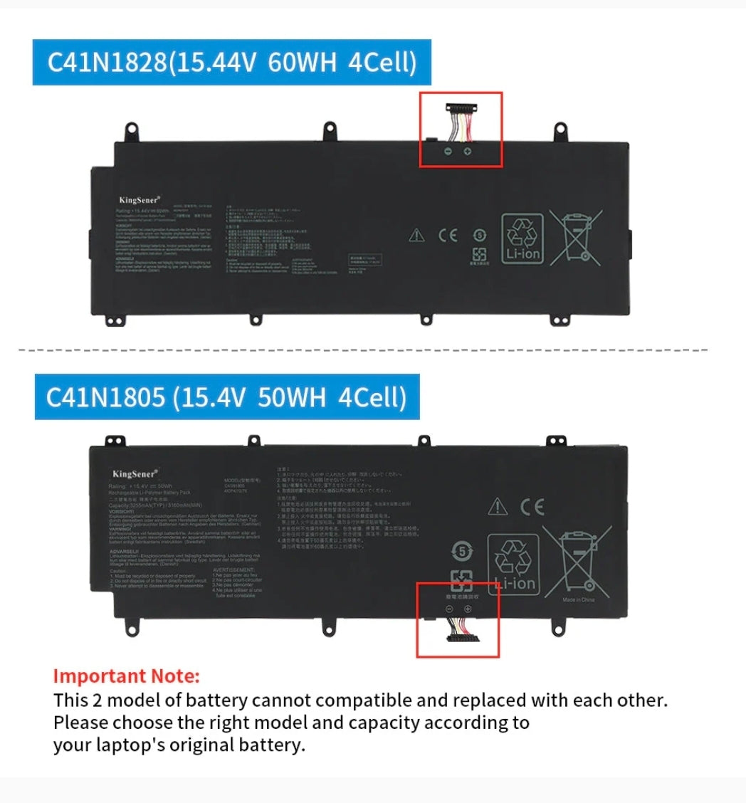 ASUS Zephyrus S GX531GX - C41N1805 Original Laptop Notebook Battery (1 Yr Warranty)