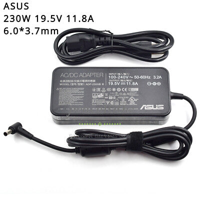 ASUS Laptop Charger 230W 19.5V 11.8A Original Adapter (6.0 mm x 3.7 mm) (1 Yr Warranty) (Power Cord Included)
