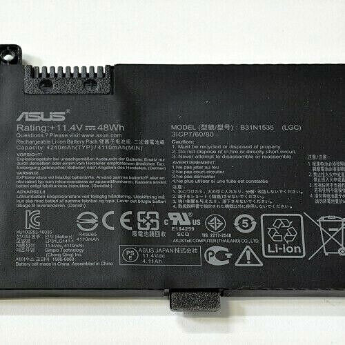 ASUS B31N1535 - B31N1535 Original Laptop Notebook Battery (1 Yr Warranty)