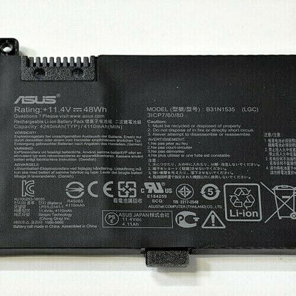 ASUS B31N1535 - B31N1535 Original Laptop Notebook Battery (1 Yr Warranty)