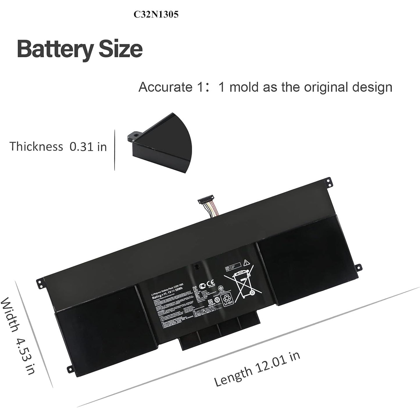 ASUS C32N1305 - C32N1305 Original Laptop Notebook Battery (1 Yr Warranty)
