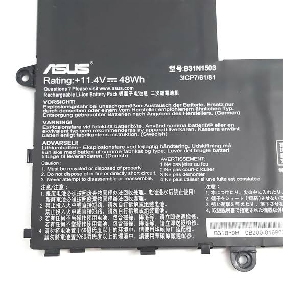 ASUS B31N1503 - B31N1503 Original Laptop Notebook Battery (1 Yr Warranty)