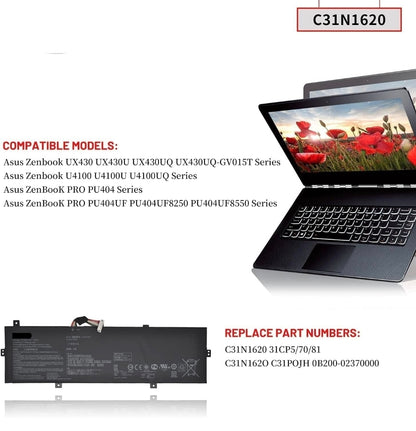 ASUS C31N1620 - C31N1620 Original Laptop Notebook Battery (1 Yr Warranty)