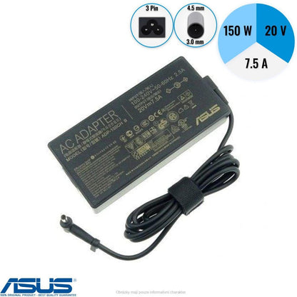 ASUS Laptop Charger 150W 20V 7.5A Original Adapter (4.5 mm x 3.0 mm) (1 Yr Warranty) (Power Cord Included)
