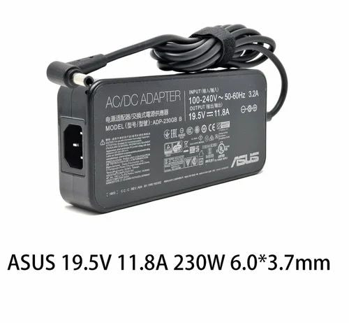 ASUS Laptop Charger 230W 19.5V 11.8A Original Adapter (6.0 mm x 3.7 mm) (1 Yr Warranty) (Power Cord Included)