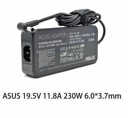 ASUS Laptop Charger 230W 19.5V 11.8A Original Adapter (6.0 mm x 3.7 mm) (1 Yr Warranty) (Power Cord Included)