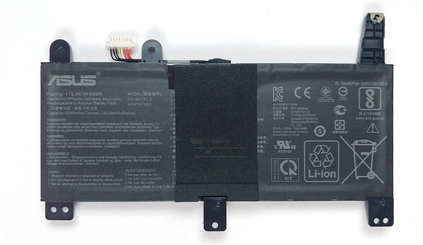 ASUS C41N1731 TYPE-2- C41N1731 TYPE-2 Original Laptop Notebook Battery (1 Yr Warranty)