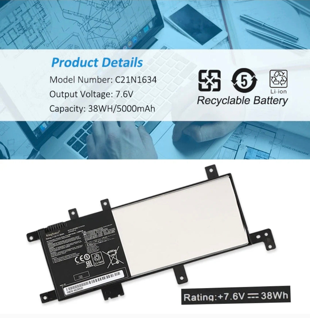 ASUS R542UR - C21N1634 Original Laptop Notebook Battery (1 Yr Warranty)