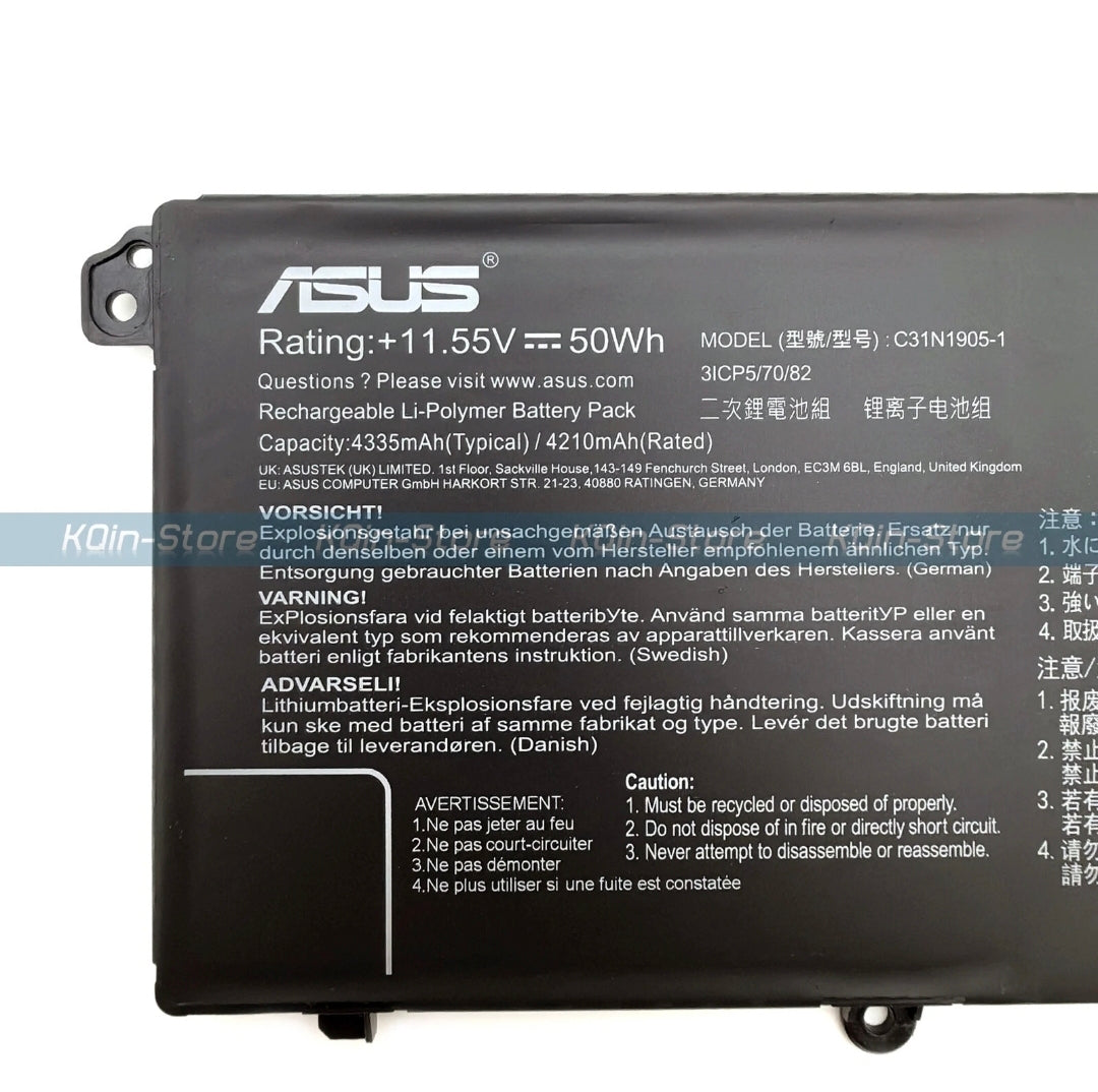 ASUS Vivobook S 14 Flip TN3402QAB - C31N1905 Original Laptop Notebook Battery (1 Yr Warranty)