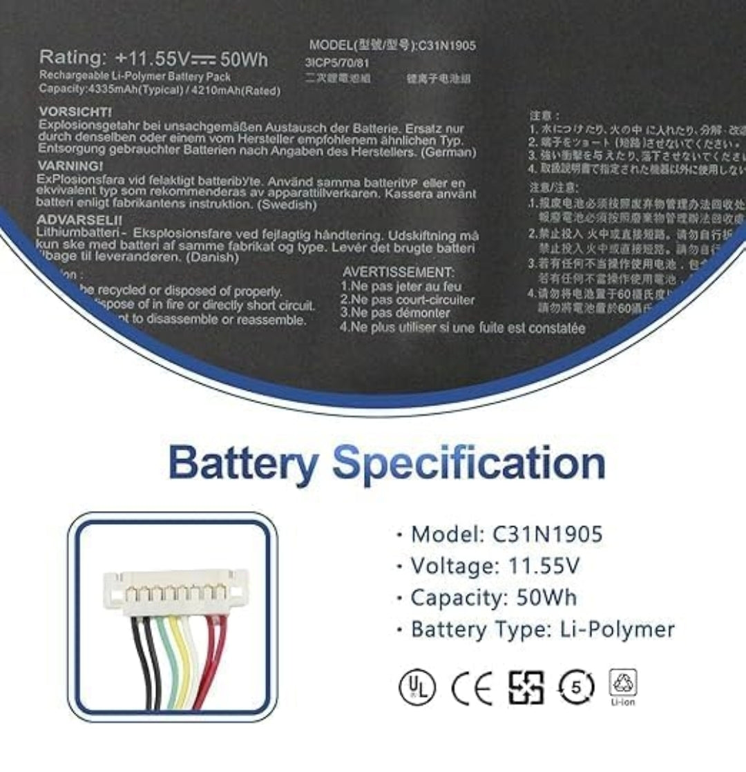 ASUS Vivobook S 14 Flip TN3402QAB - C31N1905 Original Laptop Notebook Battery (1 Yr Warranty)