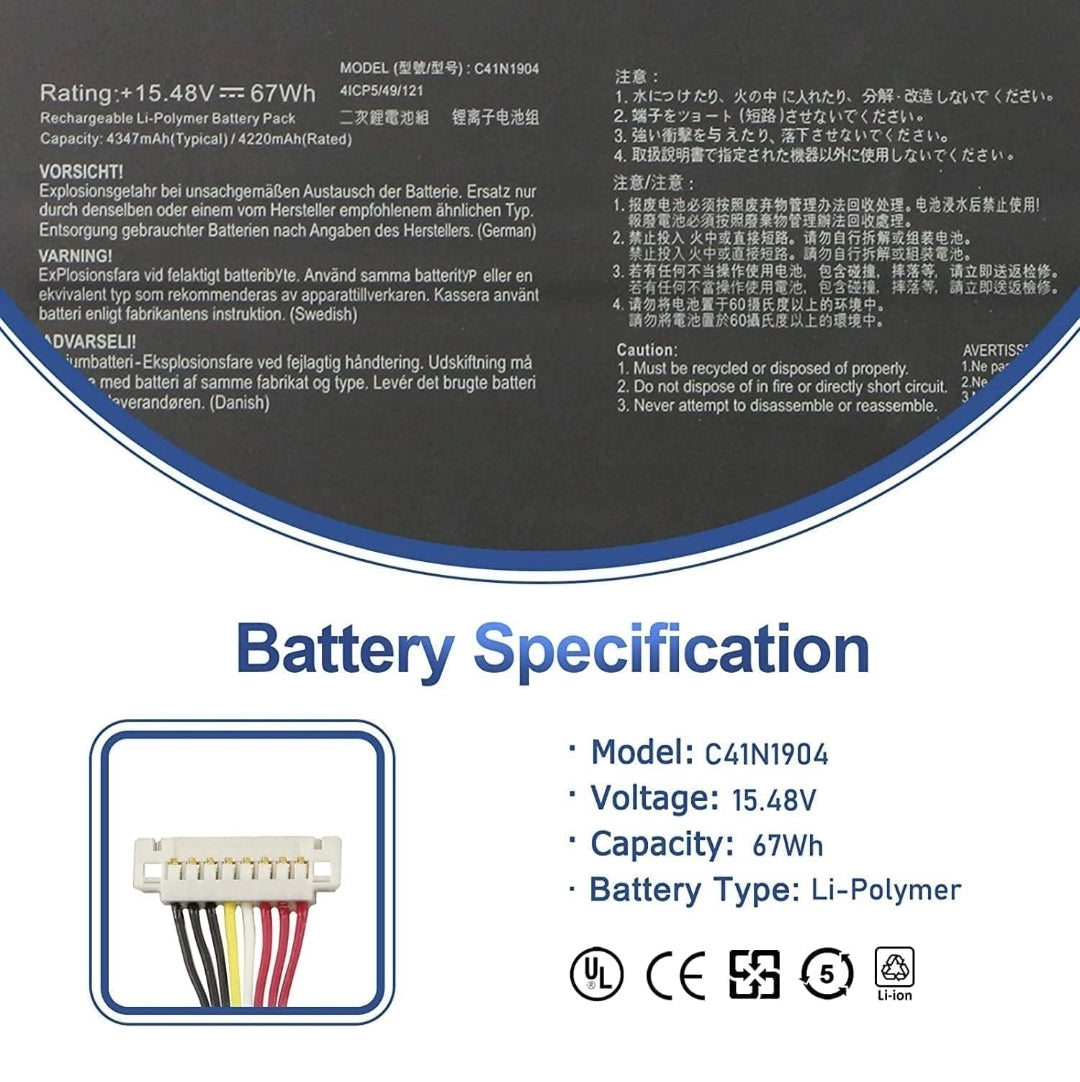 ASUS Zenbook 13 UX325 - C41N1904 Original Laptop Notebook Battery (1 Yr Warranty)