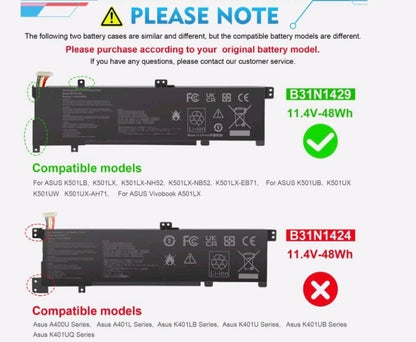 ASUS B31N1429 - B31N1429 Original Laptop Notebook Battery (1 Yr Warranty)