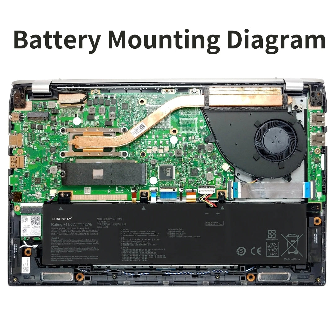 ASUS C31N1843 - C31N1843 Original Laptop Notebook Battery (1 Yr Warranty)