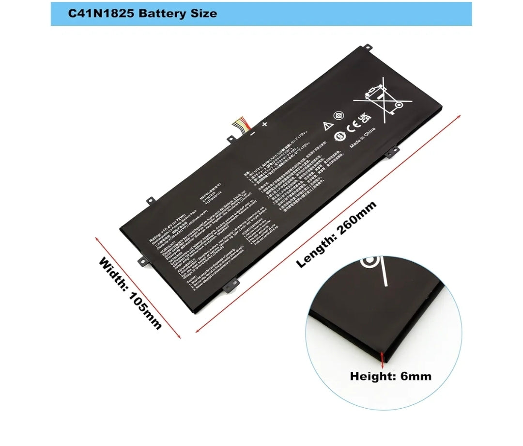 ASUS C41N1825 - C41N1825 Original Laptop Notebook Battery (1 Yr Warranty)