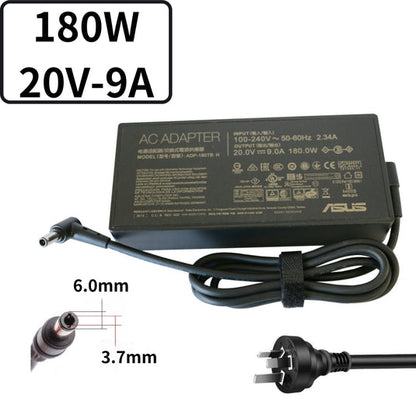 ASUS Laptop Charger 180W 20V 9A Original Adapter (6.0 mm x 3.7 mm) (1 Yr Warranty) (Power Cord Included)  Model : ADP-180TB H